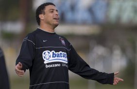 Durante o treino do Corinthians realizado esta tarde no Parque Ecolgico do Tiete, zona leste da cidade; o prximo jogo do time ser amanh, quinta-feira, 16/07, contra o Sport Clube do Recife, no estdio do Pacaembu, pelo Campeonato Brasileiro 2009