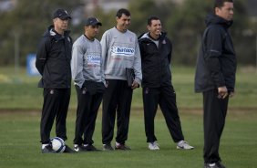 Durante o treino do Corinthians realizado esta tarde no Parque Ecolgico do Tiete, zona leste da cidade; o prximo jogo do time ser amanh, quinta-feira, 16/07, contra o Sport Clube do Recife, no estdio do Pacaembu, pelo Campeonato Brasileiro 2009