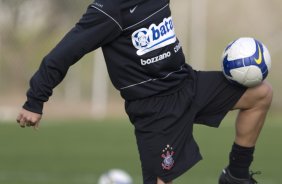 Durante o treino do Corinthians realizado esta tarde no Parque Ecológico do Tiete, zona leste da cidade; o próximo jogo do time será amanhã, quinta-feira, 16/07, contra o Sport Clube do Recife, no estádio do Pacaembu, pelo Campeonato Brasileiro 2009