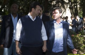 O presidente do Corinthians Andres Sanchez recebeu o prefeito de São Paulo Gilberto Kassab hoje pela manhã no Parque São Jorge