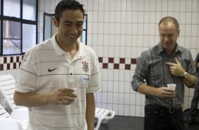 CRUZEIRO/MG X CORINTHIANS/SP - nos vestirios antes da partida realizada esta tarde no estdio Magalhaes Pinto, o Mineiro, vlida pelo turno do Campeonato Brasileiro de 2009