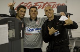 Durante o treino do Corinthians realizado esta tarde no Parque So Jorge, zona leste da cidade; o prximo jogo do time ser domingo, 26/07, contra o Palmeiras, no estdio Eduardo Jos Farah, em Presidente Prudente, pelo Campeonato Brasileiro 2009