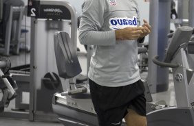 Durante o treino do Corinthians realizado esta tarde no Parque So Jorge, zona leste da cidade; o prximo jogo do time ser domingo, 26/07, contra o Palmeiras, no estdio Eduardo Jos Farah, em Presidente Prudente, pelo Campeonato Brasileiro 2009