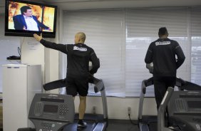 Durante o treino do Corinthians realizado esta tarde no Parque So Jorge, zona leste da cidade; o prximo jogo do time ser domingo, 26/07, contra o Palmeiras, no estdio Eduardo Jos Farah, em Presidente Prudente, pelo Campeonato Brasileiro 2009