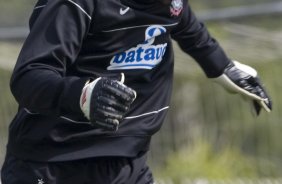 Durante o treino do Corinthians realizado esta manh no Parque Ecolgico do Tiete, zona leste da cidade; o prximo jogo do time ser amanh, domingo, 02/08, contra o Ava, no estdio do Pacaembu, pelo Campeonato Brasileiro 2009