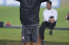 Durante o treino do Corinthians realizado esta tarde no Parque Ecolgico do Tiete, zona leste da cidade; o prximo jogo do time ser amanh, quarta-feira, 19/08, contra o Internacional de Porto Alegre, pelo returno do Campeonato Brasileiro 2009