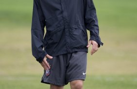 Durante o treino do Corinthians realizado esta tarde no Parque Ecolgico do Tiete, zona leste da cidade; o prximo jogo do time ser amanh, quarta-feira, 19/08, contra o Internacional de Porto Alegre, pelo returno do Campeonato Brasileiro 2009