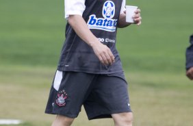 Durante o treino do Corinthians realizado esta tarde no Parque Ecolgico do Tiete, zona leste da cidade; o prximo jogo do time ser amanh, quarta-feira, 19/08, contra o Internacional de Porto Alegre, pelo returno do Campeonato Brasileiro 2009