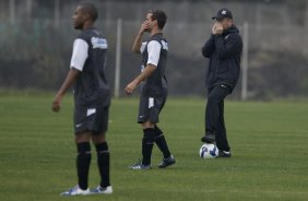 Durante o treino do Corinthians realizado esta tarde no Parque Ecolgico do Tiete, zona leste da cidade; o prximo jogo do time ser amanh, quarta-feira, 19/08, contra o Internacional de Porto Alegre, pelo returno do Campeonato Brasileiro 2009