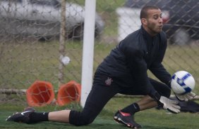 Durante o treino do Corinthians realizado esta tarde no Parque Ecolgico do Tiete, zona leste da cidade; o prximo jogo do time ser amanh, quarta-feira, 19/08, contra o Internacional de Porto Alegre, pelo returno do Campeonato Brasileiro 2009