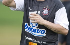 Durante o treino do Corinthians realizado esta tarde no Parque Ecolgico do Tiete, zona leste da cidade; o prximo jogo do time ser amanh, quarta-feira, 19/08, contra o Internacional de Porto Alegre, pelo returno do Campeonato Brasileiro 2009