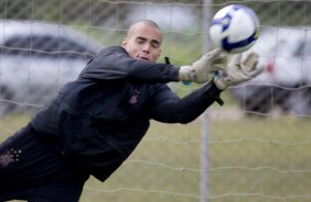 Durante o treino do Corinthians realizado esta tarde no Parque Ecolgico do Tiete, zona leste da cidade; o prximo jogo do time ser domingo, 23/08, contra o Botafogo, no Pacaembu, pelo returno do Campeonato Brasileiro 2009