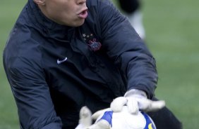 Durante o treino do Corinthians realizado esta tarde no Parque Ecolgico do Tiete, zona leste da cidade; o prximo jogo do time ser domingo, 23/08, contra o Botafogo, no Pacaembu, pelo returno do Campeonato Brasileiro 2009