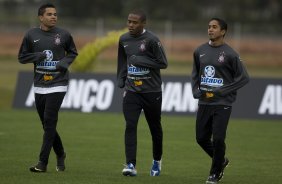 Durante o treino do Corinthians realizado esta tarde no Parque Ecolgico do Tiete, zona leste da cidade; o prximo jogo do time ser domingo, 23/08, contra o Botafogo, no Pacaembu, pelo returno do Campeonato Brasileiro 2009