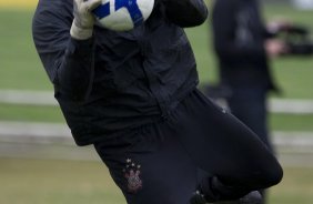 Durante o treino do Corinthians realizado esta tarde no Parque Ecolgico do Tiete, zona leste da cidade; o prximo jogo do time ser domingo, 23/08, contra o Botafogo, no Pacaembu, pelo returno do Campeonato Brasileiro 2009