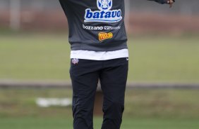 Durante o treino do Corinthians realizado esta tarde no Parque Ecolgico do Tiete, zona leste da cidade; o prximo jogo do time ser domingo, 23/08, contra o Botafogo, no Pacaembu, pelo returno do Campeonato Brasileiro 2009