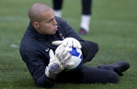 Durante o treino do Corinthians realizado esta tarde no Parque Ecolgico do Tiete, zona leste da cidade; o prximo jogo do time ser domingo, 23/08, contra o Botafogo, no Pacaembu, pelo returno do Campeonato Brasileiro 2009