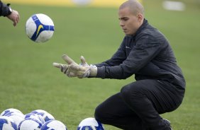 Durante o treino do Corinthians realizado esta tarde no Parque Ecolgico do Tiete, zona leste da cidade; o prximo jogo do time ser domingo, 23/08, contra o Botafogo, no Pacaembu, pelo returno do Campeonato Brasileiro 2009