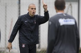 Durante o treino do Corinthians realizado esta tarde no Parque Ecolgico do Tiete, zona leste da cidade; o prximo jogo do time ser domingo, 23/08, contra o Botafogo, no Pacaembu, pelo returno do Campeonato Brasileiro 2009