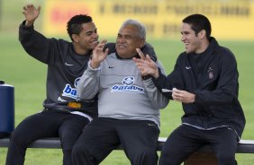 Durante o treino do Corinthians realizado esta tarde no Parque Ecolgico do Tiete, zona leste da cidade; o prximo jogo do time ser domingo, 23/08, contra o Botafogo, no Pacaembu, pelo returno do Campeonato Brasileiro 2009