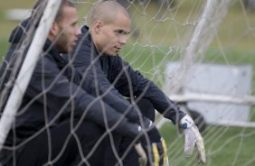 Durante o treino do Corinthians realizado esta tarde no Parque Ecolgico do Tiete, zona leste da cidade; o prximo jogo do time ser domingo, 23/08, contra o Botafogo, no Pacaembu, pelo returno do Campeonato Brasileiro 2009