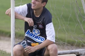 Marcelo Mattos durante o treino desta tarde do Corinthians, realizado no CT do Parque Ecolgico do Tiete, zona leste da cidade. ; o prximo jogo do time ser amanh, quarta-feira, 02/09, contra o Santos, no Pacaembu, pelo returno do Campeonato Brasileiro 2009