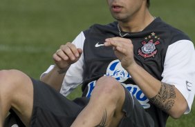 Matias Defederico durante o treino desta tarde do Corinthians, realizado no CT do Parque Ecolgico do Tiete, zona leste da cidade. ; o prximo jogo do time ser amanh, quarta-feira, 02/09, contra o Santos, no Pacaembu, pelo returno do Campeonato Brasileiro 2009