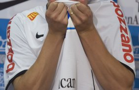 O volante Marcelo Mattos foi apresentado esta manhã antes do treino do Corinthians realizado esta manhã no Parque São Jorge, zona leste da cidade; o próximo jogo do time será dia 16/09, contra o Coritiba, no Couto Pereira, em Curitiba, pelo returno do Campeonato Brasileiro 2009