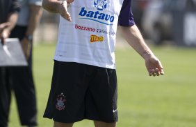 Ronaldo durante o treino do Corinthians realizado esta manh no Parque Ecolgico do Tiete; o prximo jogo do time ser amanh, domingo, dia 27/09, contra o So Paulo, no estdio do Morumbi, pelo returno do Campeonato Brasileiro 2009