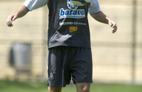 Edu que volta ao time na 4a. feira, durante o treino do Corinthians realizado esta manh no Parque So Jorge; o prximo jogo do time ser quarta-feira, dia 07/10, contra o Fluminense, no estdio do Maracan, pelo returno do Campeonato Brasileiro 2009