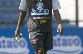 Elias durante o treino do Corinthians realizado esta manhã no Parque São Jorge; o próximo jogo do time será quarta-feira, dia 07/10, contra o Fluminense, no estádio do Maracanã, pelo returno do Campeonato Brasileiro 2009