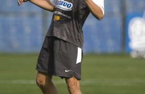 Paulo Andr durante o treino do Corinthians realizado esta tarde no Parque So Jorge; o prximo jogo do time ser quarta-feira, dia 07/10, contra o Fluminense, no estdio do Maracan, pelo returno do Campeonato Brasileiro 2009