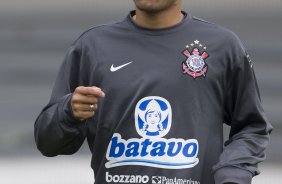 Dentinho durante o treino do Corinthians realizado esta manh no Parque So Jorge; o prximo jogo do time ser amanh, sbado, dia 10/10, contra o Grmio, no estdio do Pacaembu, pelo returno do Campeonato Brasileiro 2009