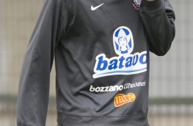 Edno durante o treino do Corinthians realizado esta manh no Parque So Jorge; o prximo jogo do time ser amanh, sbado, dia 10/10, contra o Grmio, no estdio do Pacaembu, pelo returno do Campeonato Brasileiro 2009