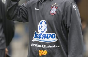 Mano Menezes durante o treino do Corinthians realizado esta manh no Parque So Jorge; o prximo jogo do time ser amanh, sbado, dia 10/10, contra o Grmio, no estdio do Pacaembu, pelo returno do Campeonato Brasileiro 2009