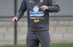 Ronaldo durante o treino do Corinthians realizado esta manh no Parque So Jorge; o prximo jogo do time ser amanh, sbado, dia 10/10, contra o Grmio, no estdio do Pacaembu, pelo returno do Campeonato Brasileiro 2009