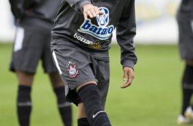 Dentinho
 durante o treino do Corinthians realizado esta tarde no Parque São Jorge; o próximo jogo do time será domingo, dia 18/10, contra o Sport, em Recife, pelo returno do Campeonato Brasileiro 2009