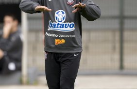 Jorge Henrique durante o treino do Corinthians realizado esta tarde no Parque So Jorge; o prximo jogo do time ser domingo, dia 18/10, contra o Sport, em Recife, pelo returno do Campeonato Brasileiro 2009
