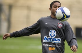 Jorge Henrique durante o treino do Corinthians realizado esta tarde no Parque So Jorge; o prximo jogo do time ser domingo, dia 18/10, contra o Sport, em Recife, pelo returno do Campeonato Brasileiro 2009