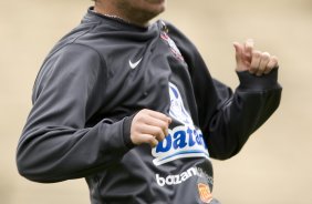 Marcelo Mattos durante o treino do Corinthians realizado esta tarde no Parque So Jorge; o prximo jogo do time ser domingo, dia 18/10, contra o Sport, em Recife, pelo returno do Campeonato Brasileiro 2009