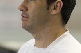 Chico durante o treino do Corinthians realizado esta tarde no Parque So Jorge; o prximo jogo do time ser domingo, dia 18/10, contra o Sport, em Recife, pelo returno do Campeonato Brasileiro 2009