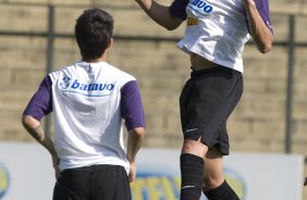 Escudero durante o treino do Corinthians realizado esta tarde no Parque So Jorge; o prximo jogo do time ser domingo, dia 18/10, contra o Sport, em Recife, pelo returno do Campeonato Brasileiro 2009
