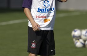 Matias Defederico durante o treino do Corinthians realizado esta tarde no Parque São Jorge; o próximo jogo do time será domingo, dia 18/10, contra o Sport, em Recife, pelo returno do Campeonato Brasileiro 2009