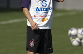 Matias Defederico durante o treino do Corinthians realizado esta tarde no Parque So Jorge; o prximo jogo do time ser domingo, dia 18/10, contra o Sport, em Recife, pelo returno do Campeonato Brasileiro 2009