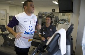Ronaldo durante o treino do Corinthians realizado esta tarde no Parque So Jorge; o prximo jogo do time ser domingo, dia 18/10, contra o Sport, em Recife, pelo returno do Campeonato Brasileiro 2009
