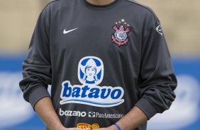 Balbuena durante o treino do Corinthians realizado esta manh no Parque So Jorge; o prximo jogo do time ser amanh, domingo, dia 18/10, contra o Sport, em Recife, pelo returno do Campeonato Brasileiro 2009