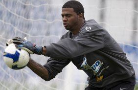 Felipe durante o treino do Corinthians realizado esta manh no Parque So Jorge; o prximo jogo do time ser amanh, domingo, dia 18/10, contra o Sport, em Recife, pelo returno do Campeonato Brasileiro 2009