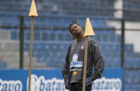 Felipe durante o treino do Corinthians realizado esta manh no Parque So Jorge; o prximo jogo do time ser amanh, domingo, dia 18/10, contra o Sport, em Recife, pelo returno do Campeonato Brasileiro 2009