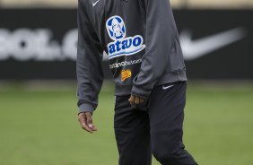 Jorge Henrique durante o treino do Corinthians realizado esta manhã no Parque São Jorge; o próximo jogo do time será amanhã, domingo, dia 18/10, contra o Sport, em Recife, pelo returno do Campeonato Brasileiro 2009