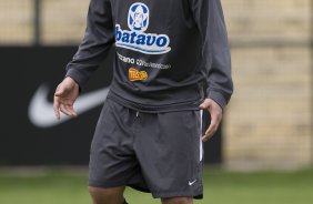 Ronaldo durante o treino do Corinthians realizado esta manh no Parque So Jorge; o prximo jogo do time ser amanh, domingo, dia 18/10, contra o Sport, em Recife, pelo returno do Campeonato Brasileiro 2009